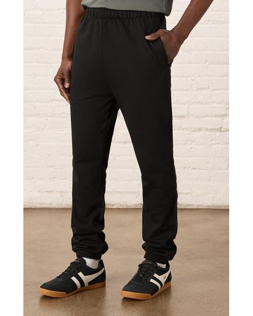 Pact Black Organic Brushed Fleece Sweatpant for men