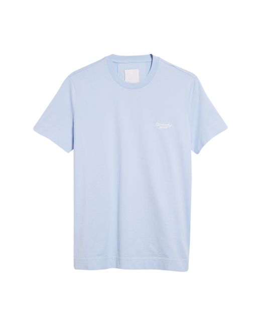 Givenchy Blue Slim Fit Logo Embroidered T-shirt for men