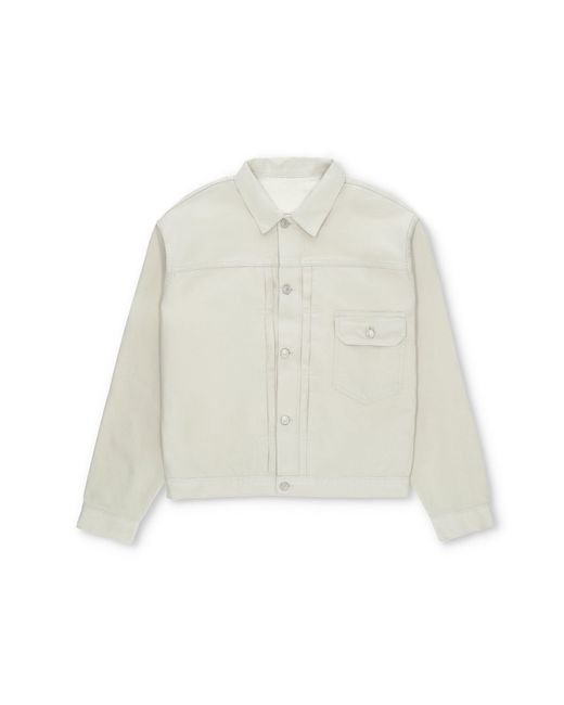 Fortela White Drill Cotton Jacket for men