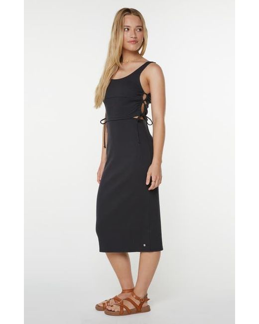 Roxy Black Surf Stoked Midi Dress