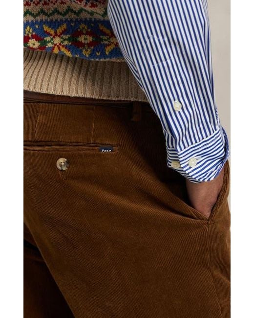 Polo Ralph Lauren Andover Slim Fit Stretch Corduroy Pants in Black for Men  | Lyst