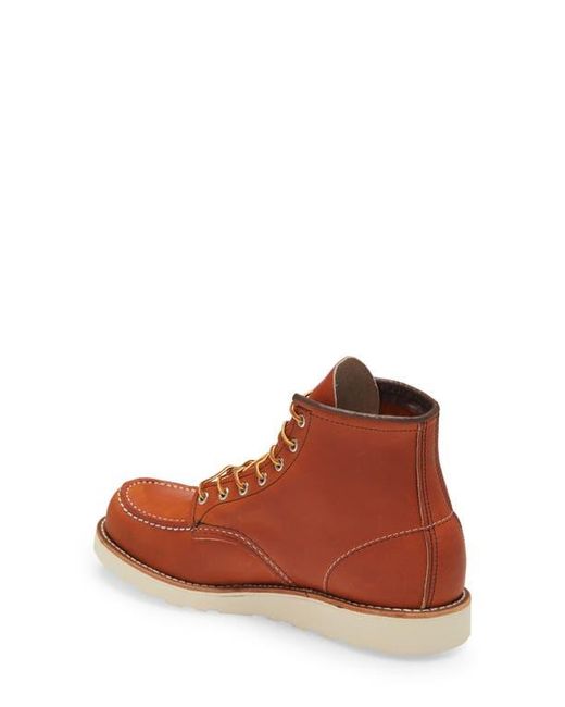 Red Wing Brown 6 Inch Moc Toe Boot for men