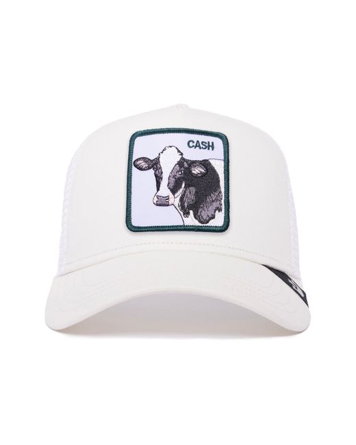 Goorin Bros White The Cash Cow Trucker Hat for men
