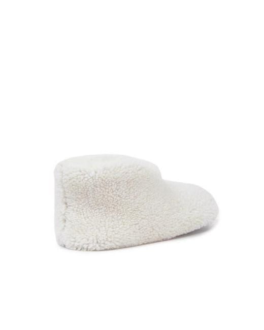 Celtic & Co. White Teddy Soft Sole Bootee Slippers