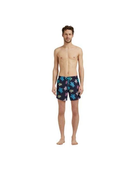 Vilebrequin Blue Tortues Multicolores Stretch Swim Trunks for men