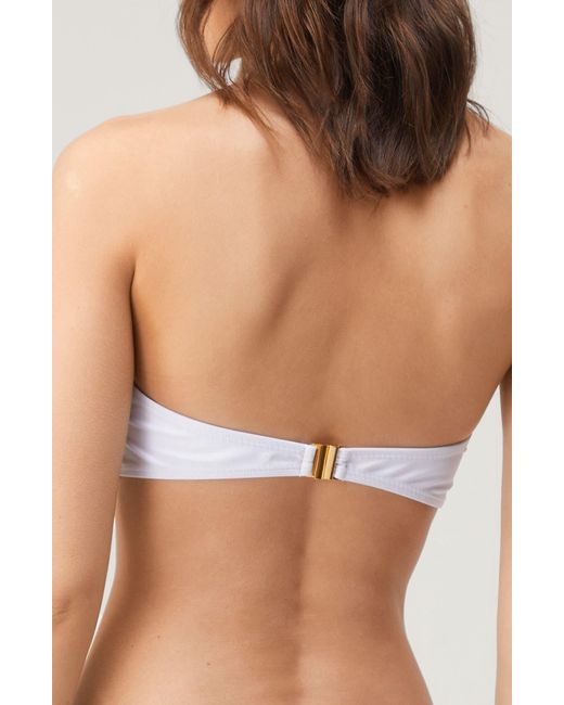 Nasty Gal White Starfish Bandeau Two-piece Swimsuit