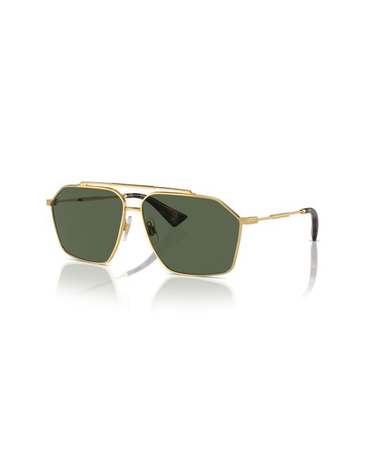 Dolce & Gabbana Green 61mm Polarized Pilot Sunglasses for men