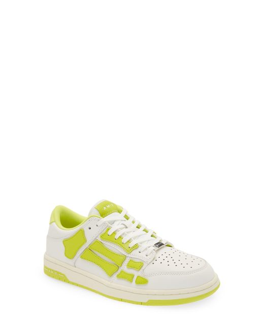 Amiri Skeleton Sneaker in White/ Lime (Yellow) for Men | Lyst