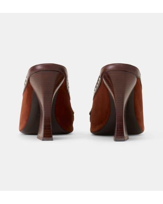 Lanvin Brown Eclipse Arch Heeled Mule