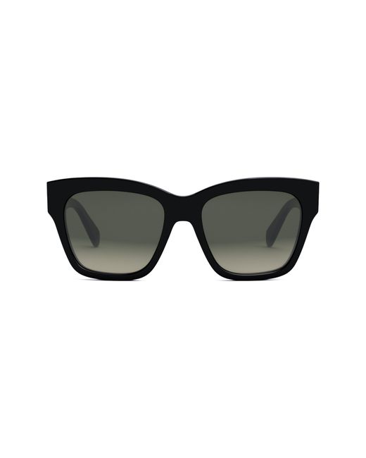 Céline Black Triomphe 55mm Round Sunglasses