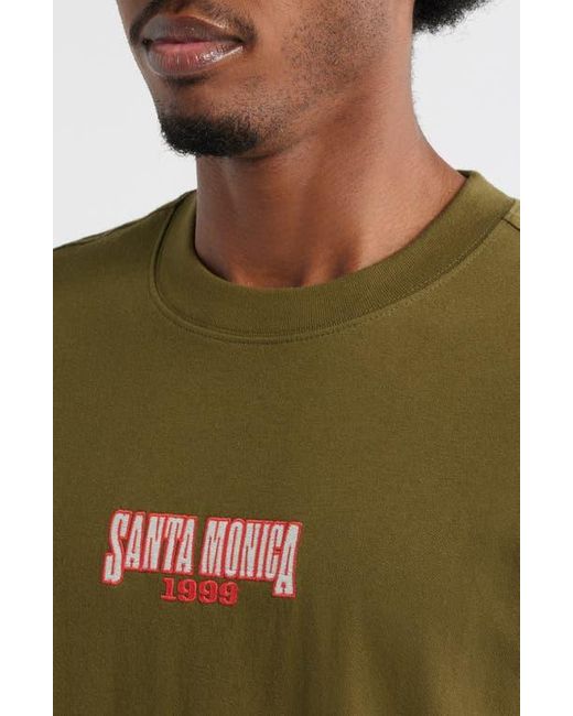 PacSun Green Santa Monica Embroidered T-Shirt for men