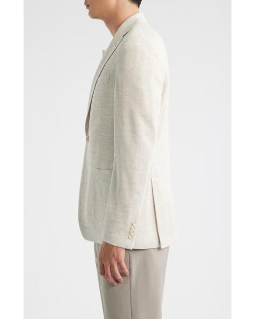 Jack Victor Natural Hampton Tan Mélange Knit Linen Blend Sport Coat for men
