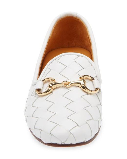 Robert Zur White Letti Bit Woven Loafer