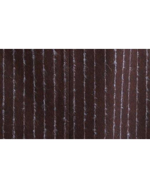 Erdem Brown Pinstripe Fitted Single Breasted Wool & Mohair Blend Blazer
