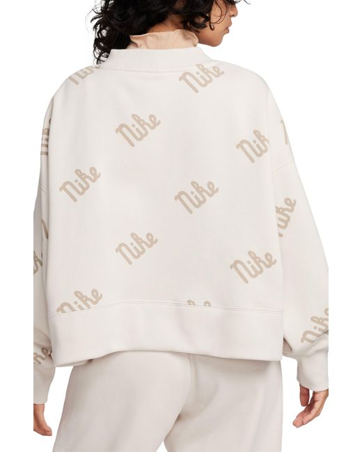 Nike White Sportswear Phoenix Fleece Oversize Cardigan