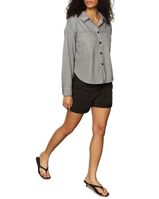 Sanctuary Gray Ivy Stripe Shacket