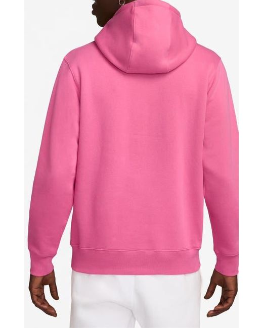 Nike Pink Club Fleece Pullover Hoodie for men