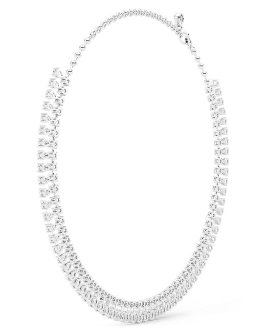 HauteCarat White Lab Created Diamond Frontal Necklace