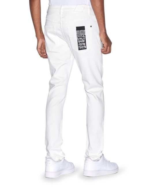 Ksubi White Chitch Avalanche Slim Fit Jeans for men