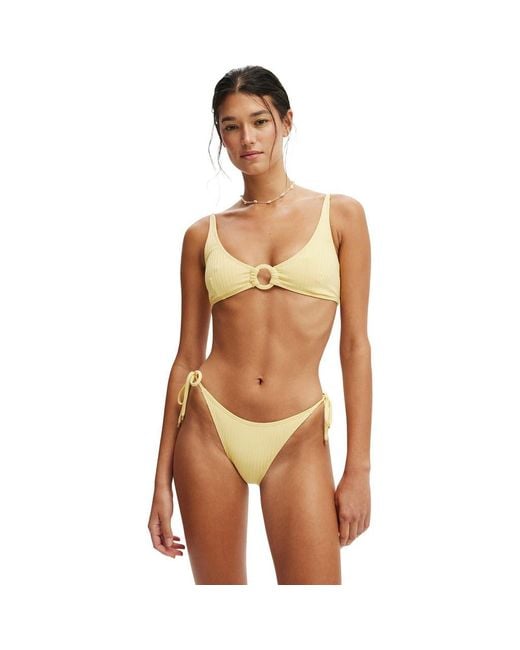 Cotton On Brown Ring Front Scoop Bikini Top