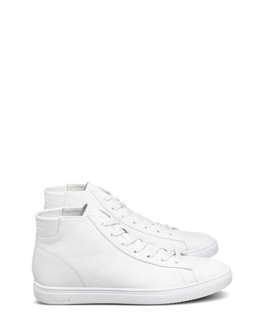 CLAE White Bradley Mid Sneaker for men