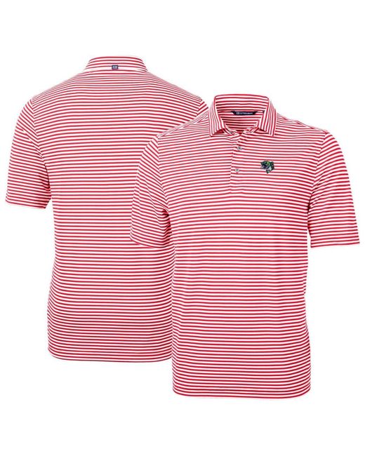 Cutter & Buck Pink Gwinnett Stripers Drytec Virtue Eco Pique Stripe Recycled Polo At Nordstrom for men