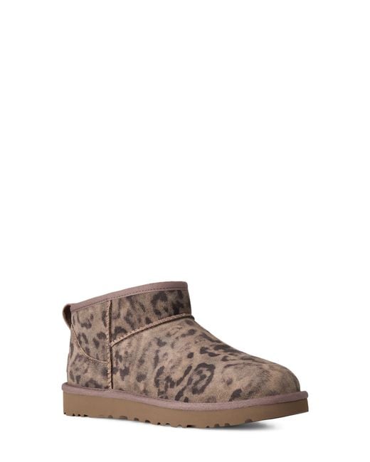 Ugg Brown Classic Ultra Mini Spotted Bootie