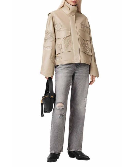 AllSaints Natural Logo Patch Jacket