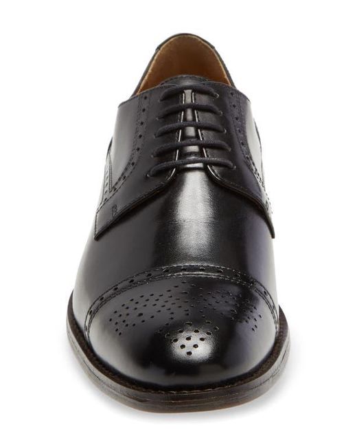 Johnston & Murphy Black Lewis Cap Toe Derby for men