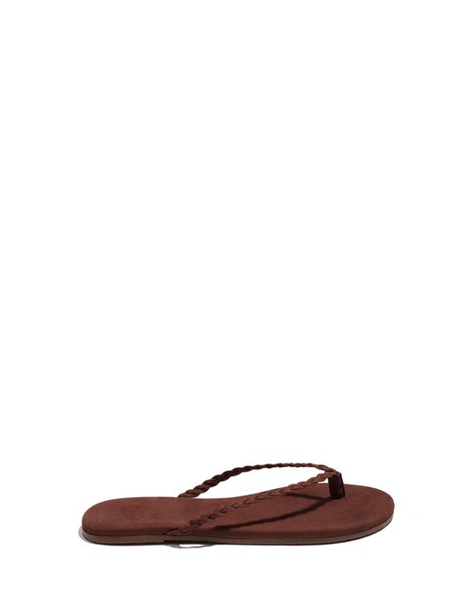 TKEES Brown Lily Braid Flip Flop