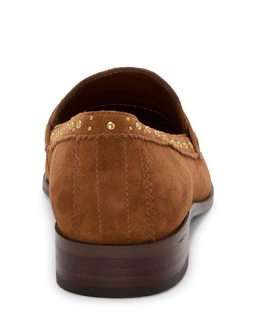Vince Camuto Brown Camdyn Studded Penny Loafer