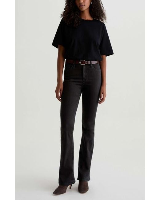 AG Jeans Black Farrah Mid Rise Bootcut Jeans