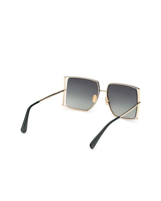 Max Mara Gray 68Mm Gradient Oversize Rectangular Sunglasses