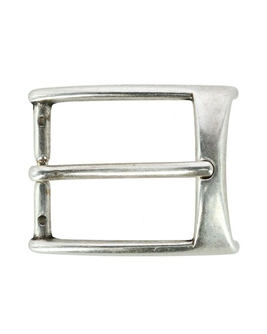 Trafalgar White 35Mm Rectangular Edged Solid Brass Harness Belt Buckle for men