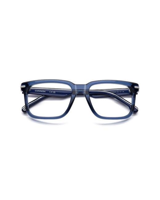 Carrera Blue 54Mm Rectangular Optical Glasses for men