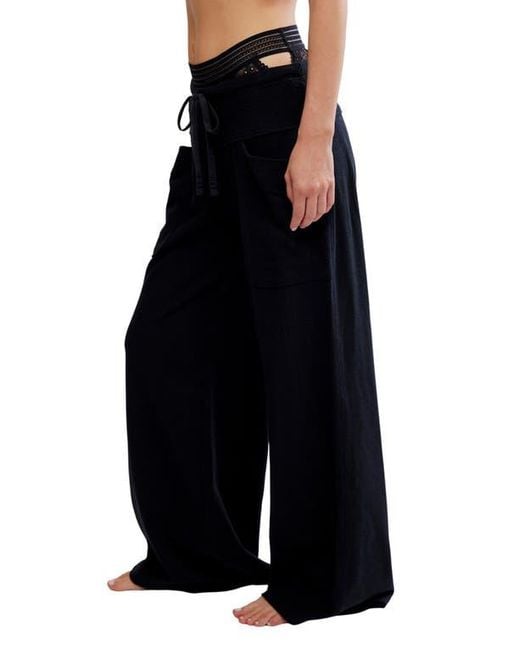 Free People Blue Staycation Lounge Pants