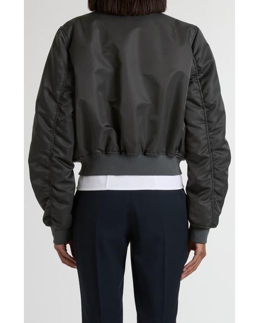 Alexander McQueen Black Zip Pocket Nylon Bomber Jacket