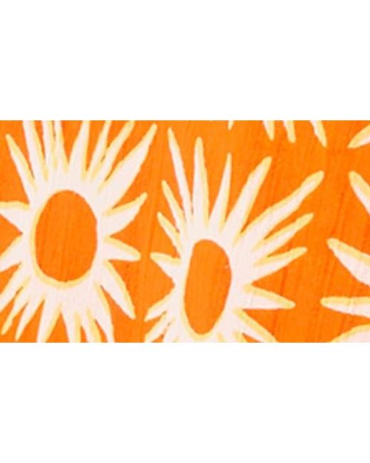 Rip Curl Orange Sun Drenched Wrap Skirt