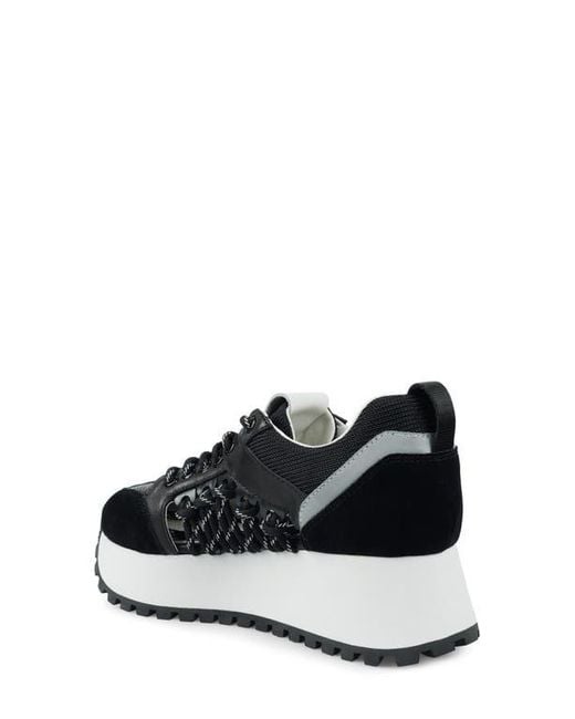 Zigi Black Dynamo Platform Wedge Sneaker