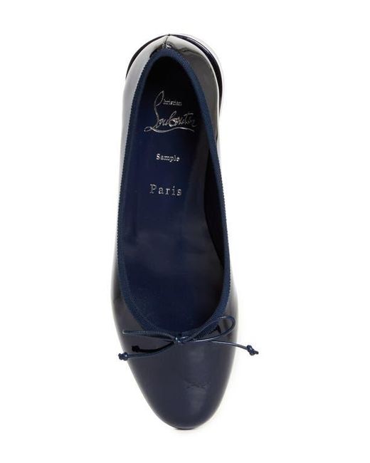 Christian Louboutin Blue Sweetie Jane Bow Ballet Flat