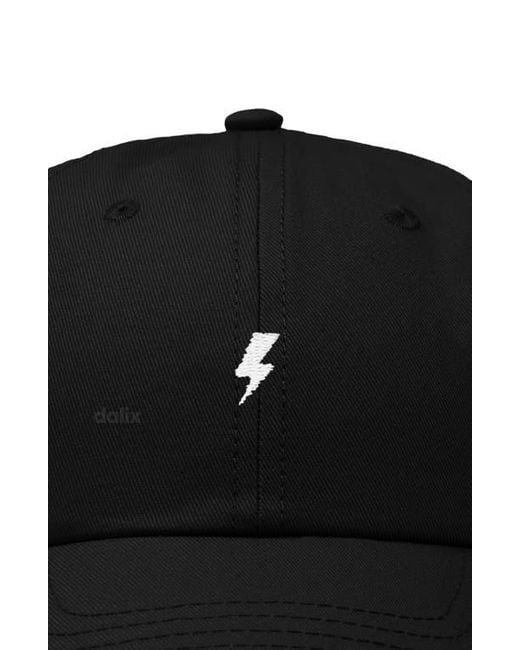Alix Black Lil Bolt Dad Cap for men