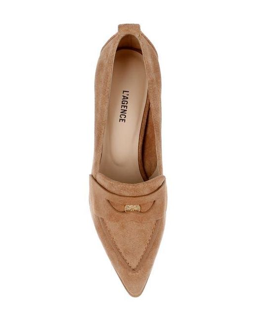 L'Agence Brown Mallory Pointed Toe Pump