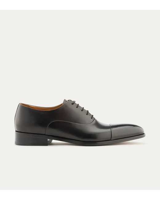 Ace Marks Black Griffin Cap Toe Oxford for men