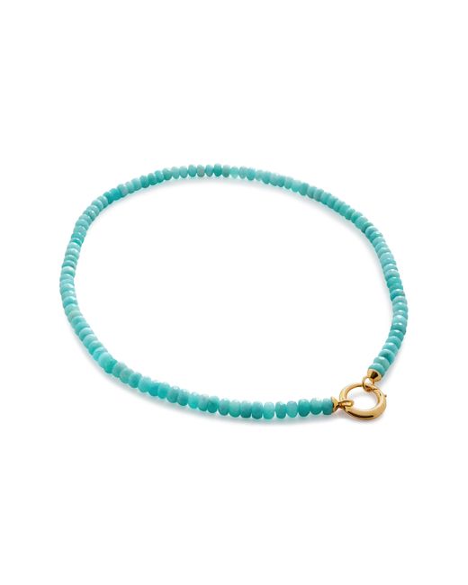 Monica Vinader Blue Kissing Moon Beaded Amazonite Necklace