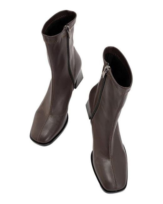 Prologue Shoes Brown Plesa Chunky Heel Boot