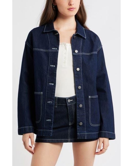 BP. Blue Oversize Denim Jacket