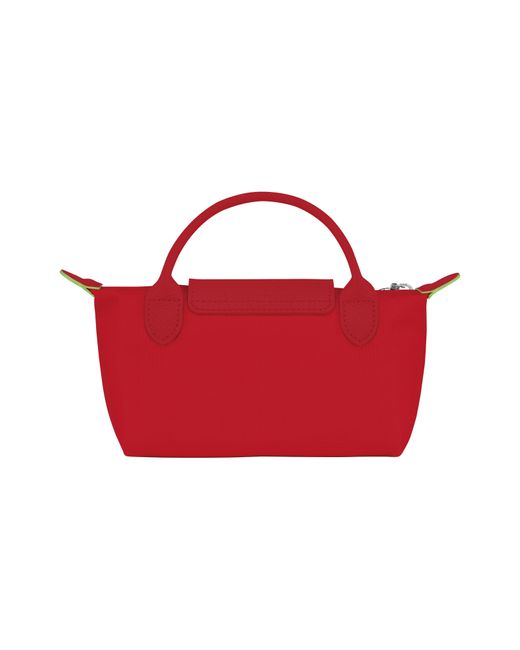 Longchamp Red Le Pliage Recycled Canvas Cosmetics Case
