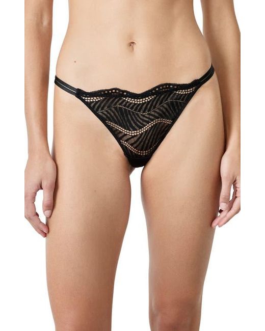 Etam Black Audace Lace Thong