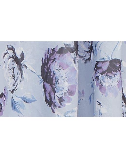 Alex Evenings Blue Shimmer Tie Belt Organza Gown