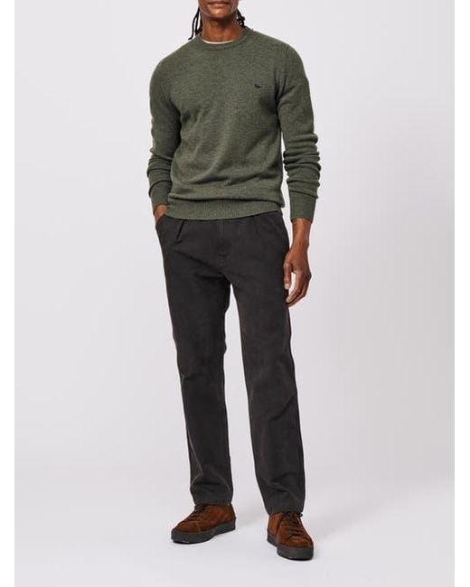 aubi Green Westbourne Crew Neck Sweater for men